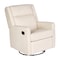 Flash Furniture Cash Swivel Glider Rocker Recliner Chair, Manual 360 Degree Swivel Recliner, Cream Upholstery CY-RAC-536-CRM-GG - alternate 2